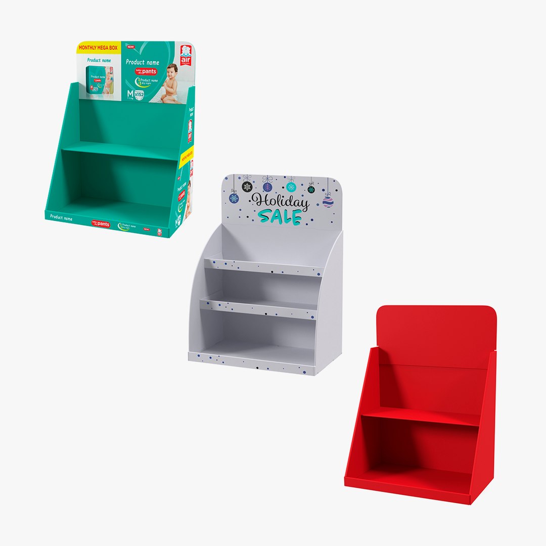 Carton Table Display Stands Collection 3D - TurboSquid 2151387