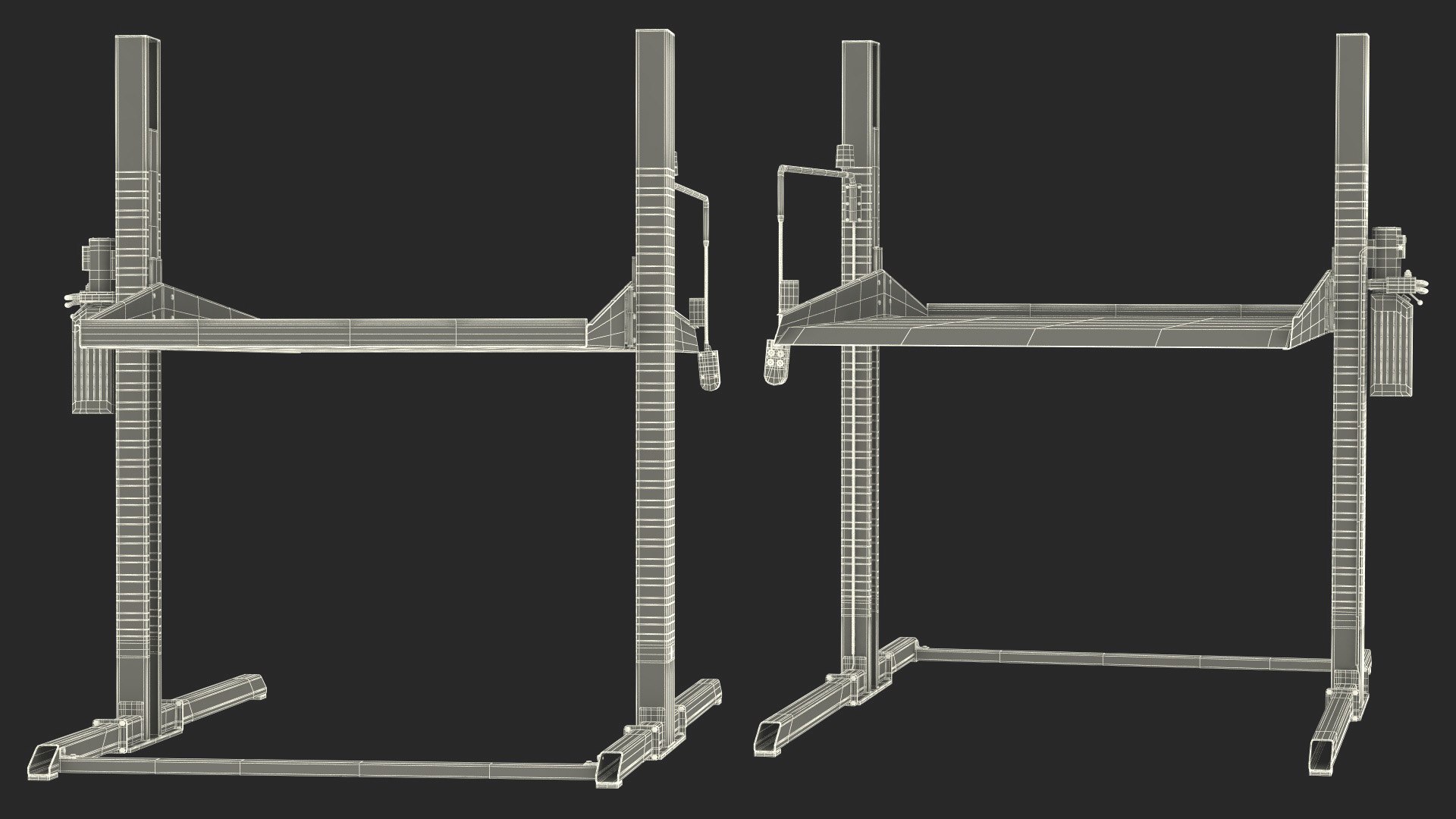 Two Post Parking Lift Rigged model https://p.turbosquid.com/ts-thumb/7m/FDgyvl/4O/twopostparkingliftriggedmb3dmodel027/jpg/1714964481/1920x1080/fit_q87/c66cd63452f63736b4e8221bcfd505fb72ecfa78/twopostparkingliftriggedmb3dmodel027.jpg