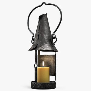 Table Candle In Holder 8k PBR Textures 3D