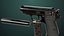 Pistola 05 preta com todas as texturas PBR Unity UE incluídas