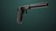 Pistola 05 preta com todas as texturas PBR Unity UE incluídas