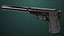 Pistola 05 preta com todas as texturas PBR Unity UE incluídas