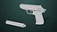 Pistola 05 preta com todas as texturas PBR Unity UE incluídas