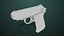 Pistola 05 preta com todas as texturas PBR Unity UE incluídas
