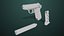 Pistola 05 preta com todas as texturas PBR Unity UE incluídas