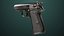 Pistola 05 preta com todas as texturas PBR Unity UE incluídas