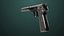 Pistola 05 preta com todas as texturas PBR Unity UE incluídas