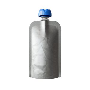Stand-Up Spouted Squeeze Pouch Packaging 3D Model