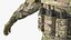 Armeesoldat in grünem Camouflage-Muster