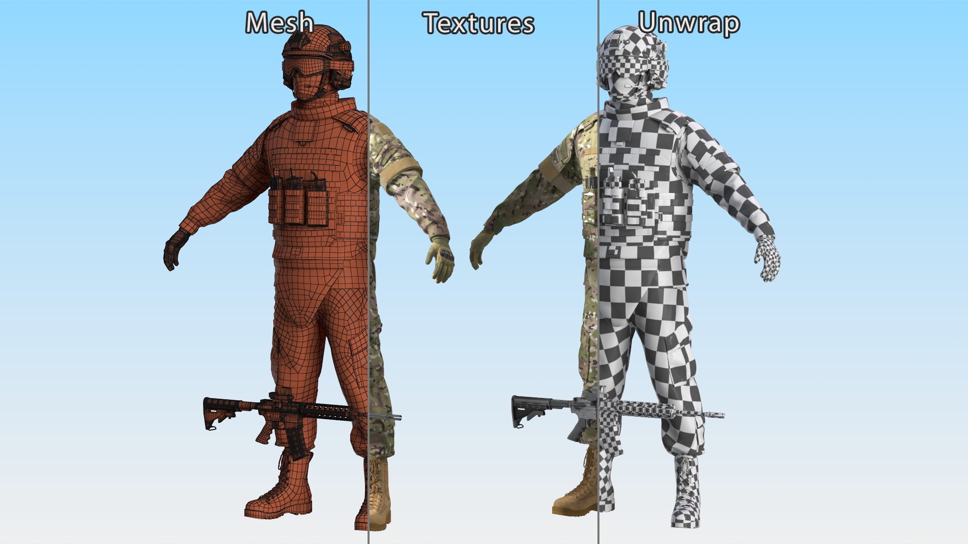 3D Army Soldier in Green Camo Rigged https://p.turbosquid.com/ts-thumb/7m/JPdz5v/sn/armysoldieringreencamoriggedmb3dmodel025/jpg/1723459279/1920x1080/fit_q87/004c29bfc5c37aeccc6d5cad915e575d48f74ec4/armysoldieringreencamoriggedmb3dmodel025.jpg