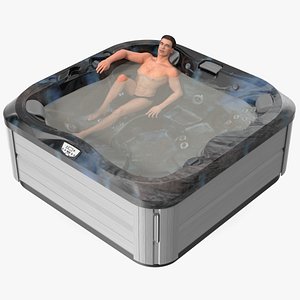 Hot Tub with Man