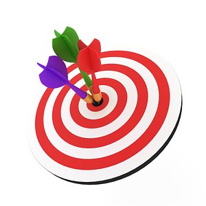 3D model dartboard dart board