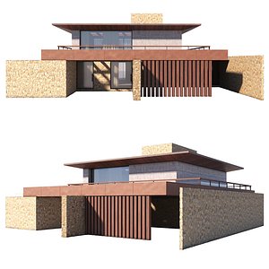 3D Modern house 001