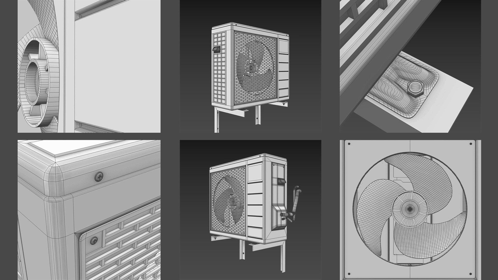 White Panasonic Air Conditioning Outdoor Unit 3D - TurboSquid 1733252