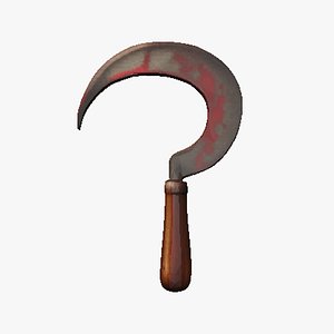 3D 3D Model Bloody Sickle Horror Weapon