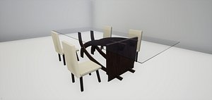 Game ready Glass Table and Chair