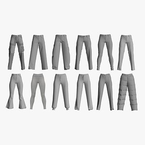 FEMALE PANTS PACK genesis 8 zprj obj highpoly