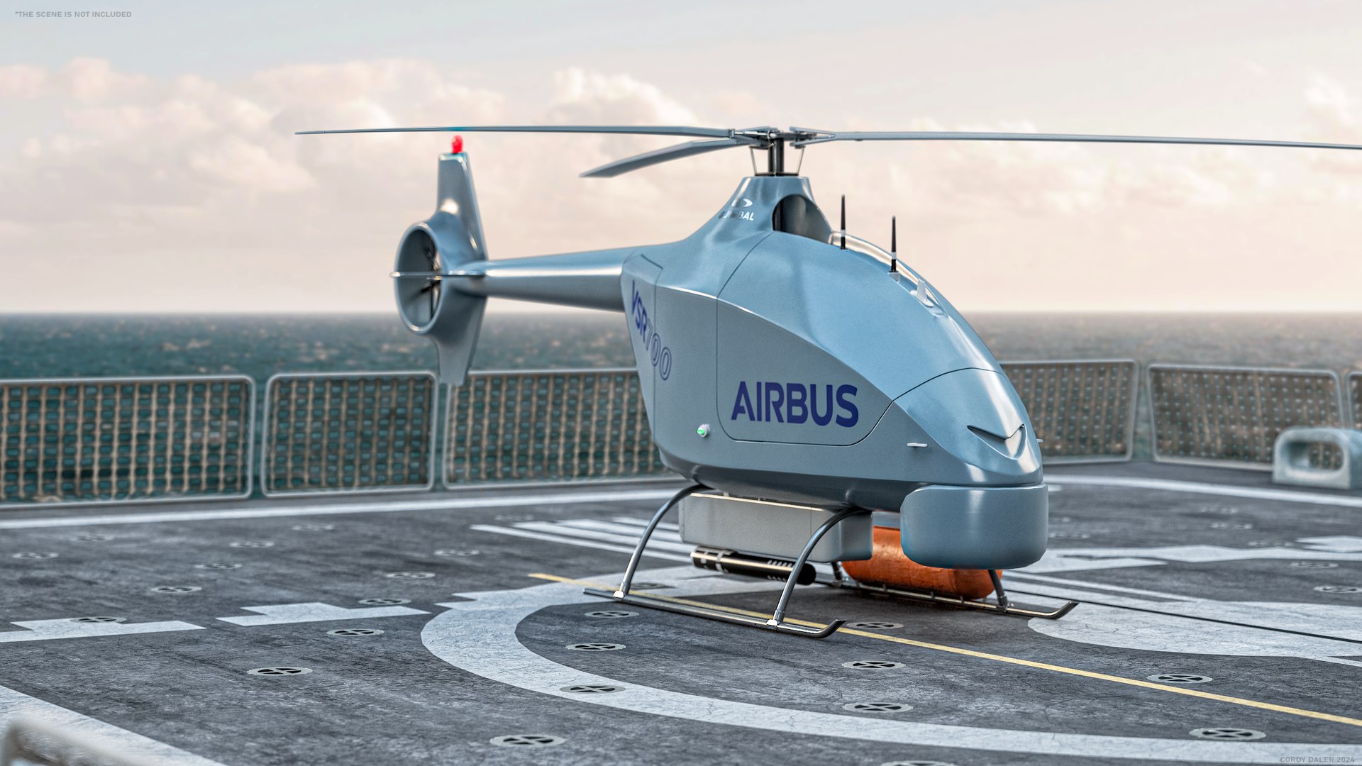 3D Rigged Airbus VSR700 UAV UAS Helicopter PBR Model - TurboSquid 2286028