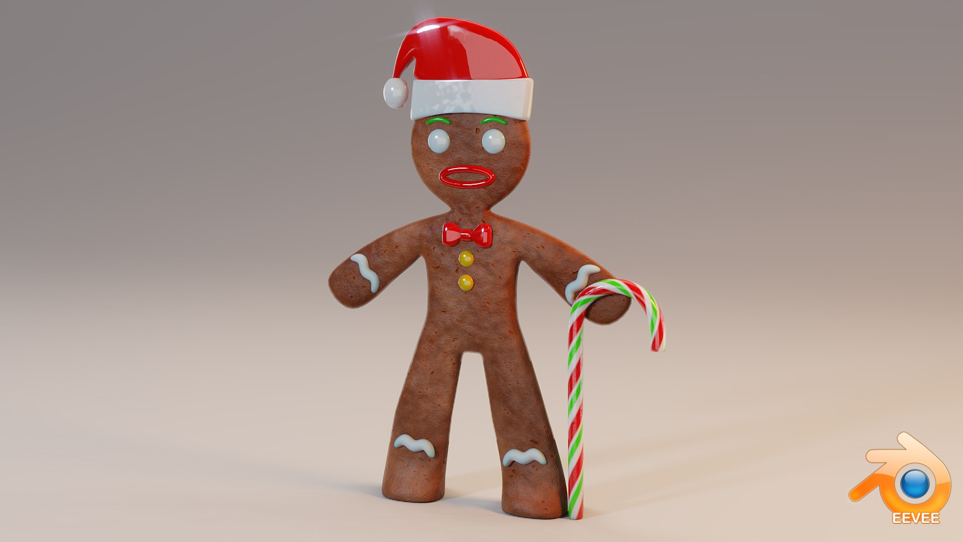 Blender Gingerbread Man Rigged 3d Model Turbosquid 1659455