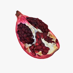 3D POMEGRANATE PART 2  CROSS POLARIZED 3D SCAN FRUIT  LOW  HIGH POLY 3D MODEL 16k TEXTURES