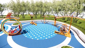 3D solar-powered fitness equipment-A2