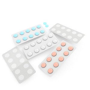 tablet pills pack 3D