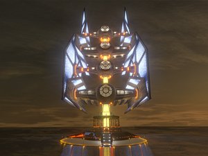 building skyscraper fighters star wars 3D model