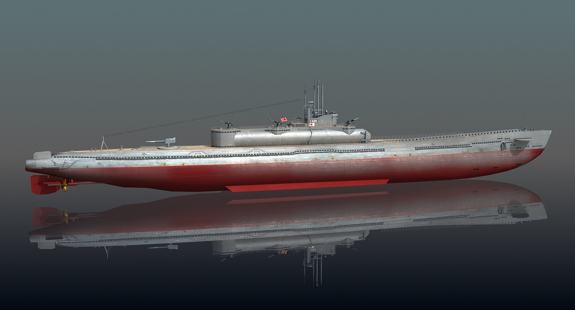 I-400 submarine 3D model - TurboSquid 1340541