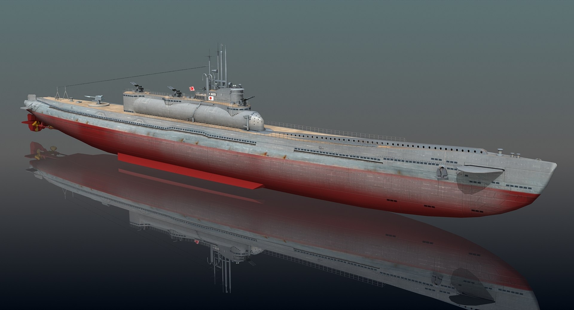 I-400 Submarine 3D Model - TurboSquid 1340541