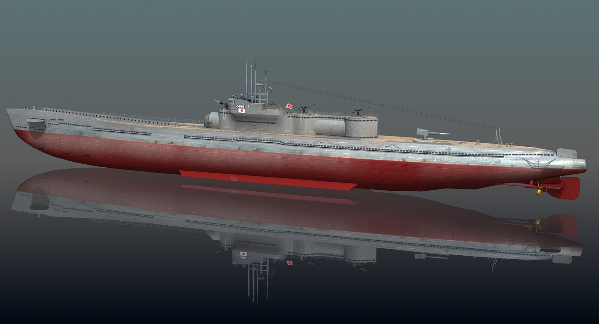 I-400 submarine 3D model - TurboSquid 1340541