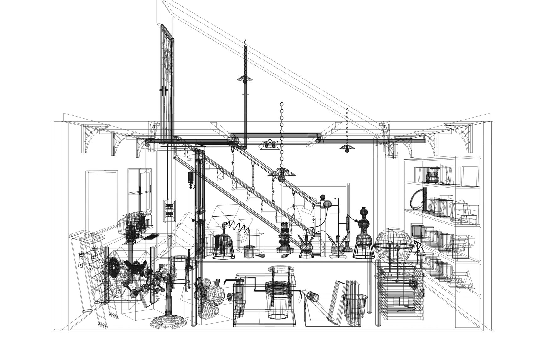 Laboratory lab basement model - TurboSquid 1678705