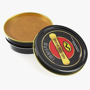 Brown Shoe Polish in Metal Can