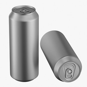 3D model Realistic Aluminum Beverage Craft Can 473ml Mockup
