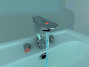 3d max modern water faucet