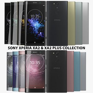 realistic sony xperia xa2 3D model