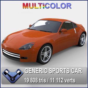 3d model generic sports car katamori