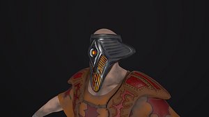 3D Sorcerer gameready lowpoly rigged