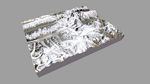 Mountain landscape Khan Tengri Kazakhstan Kyrgyzstan China 3D