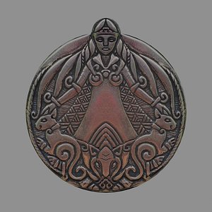 Freya Goddess Pendant 3D