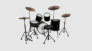 Drum 07 Black - Drumming Music Instrument Design