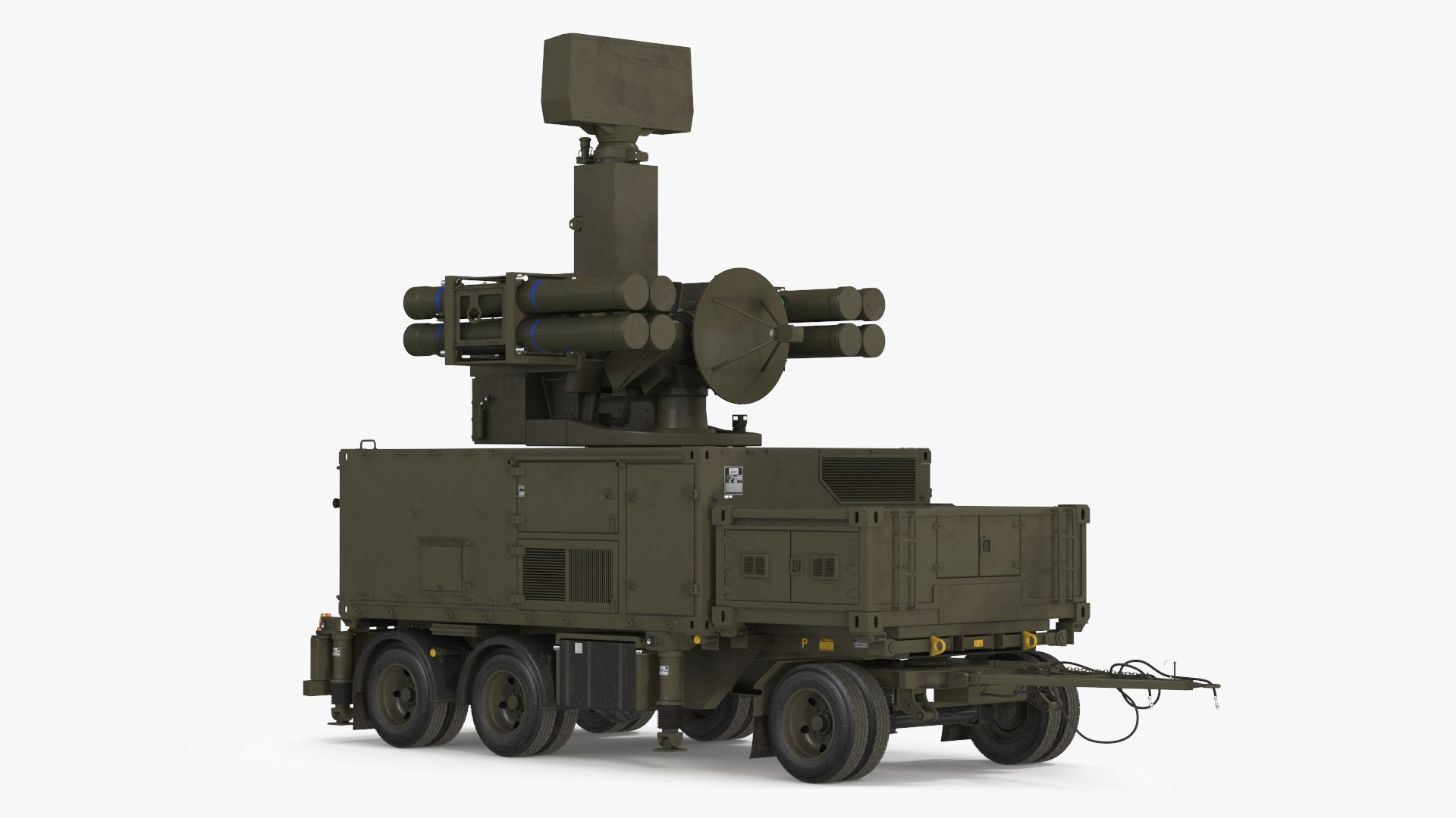 Crotale NG Air Defense Missile System 3D model preview