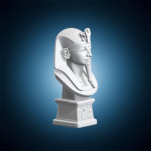 Egyptian Pharaoh Bust 3D Print Model