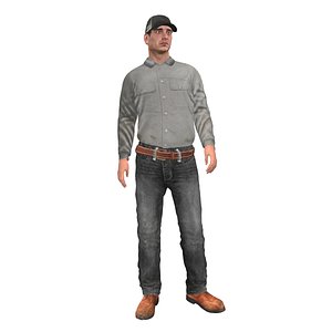 Worker F1 LOD3 Rigged