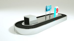 3D airport baggage air model