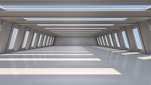 Modern Empty Tunnel 3D