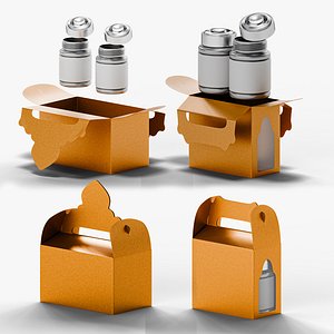 Eid Mubarak Hampers Box 3D Model with Jars  Procedural  PBR Texture Versions  Animation 3D model