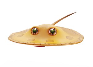 motoro stingray fish toon 3D model