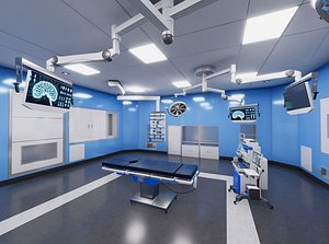 Operating room with equipment Unity asset