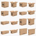 Collection de paquets de boîtes en carton