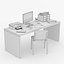 3D office table items model